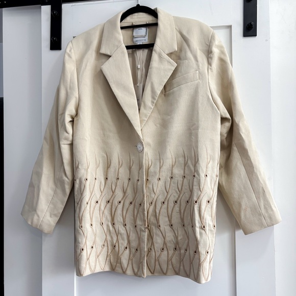C/MEO Collective Persuasive Blazer Tan Size 6 Medium - Picture 4 of 9